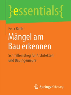 cover image of Mängel am Bau erkennen